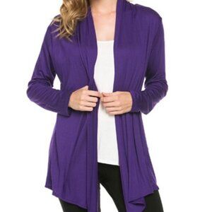 Anthropologie by Velvet Purple Drape Long Sleeve Cardigan Size S